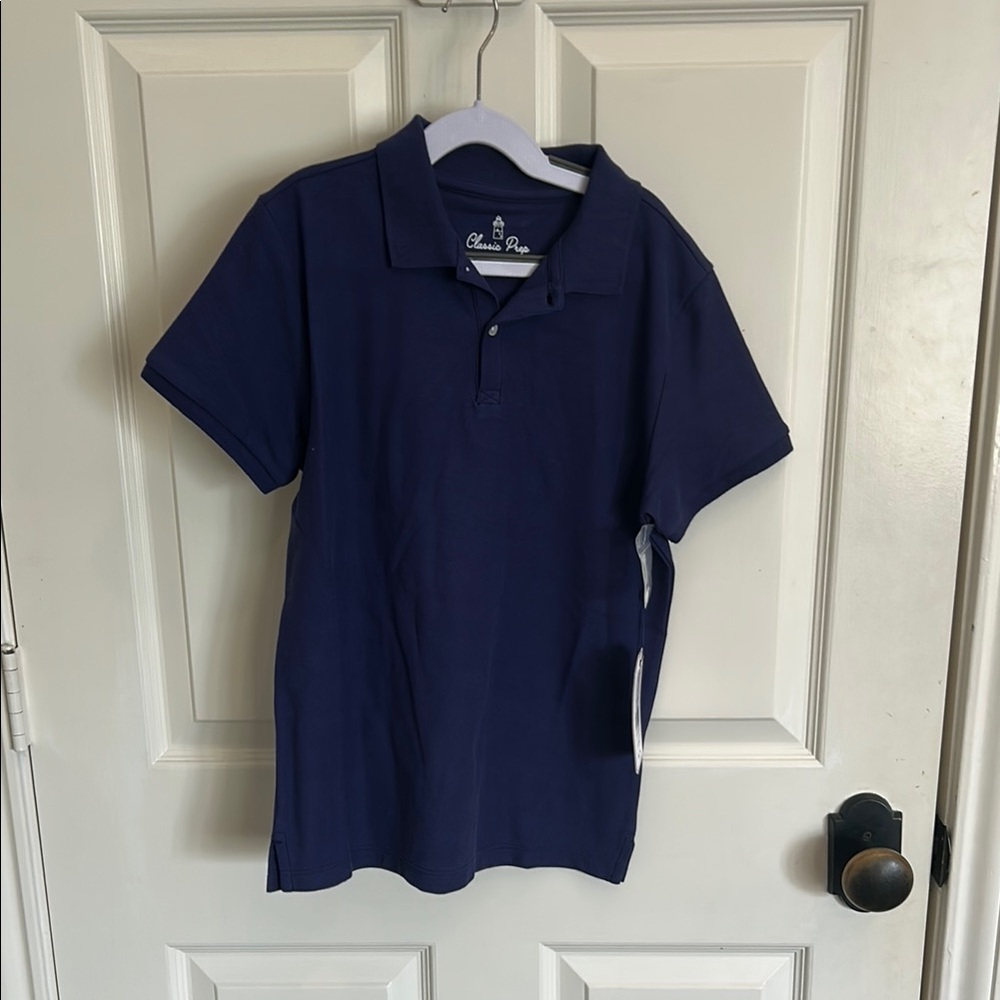 Classic Prep Navy Blue Polo Shirt